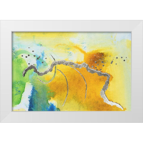 Embellished Tropical Cocktail I White Modern Wood Framed Art Print by Combs, Joyce
