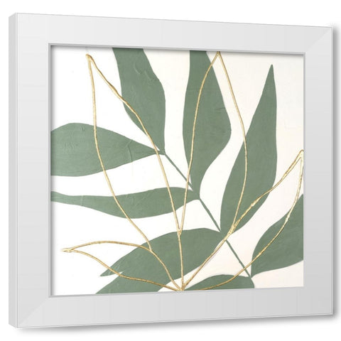 Layers of Leaves I White Modern Wood Framed Art Print by Lam, Vanna