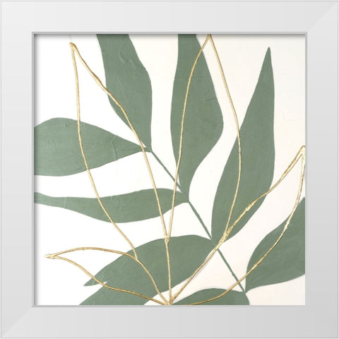 Layers of Leaves I White Modern Wood Framed Art Print by Lam, Vanna