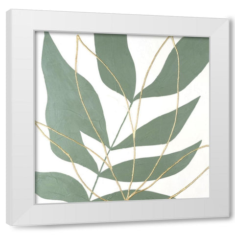 Layers of Leaves II White Modern Wood Framed Art Print by Lam, Vanna