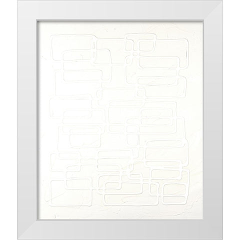 Quadratics I White Modern Wood Framed Art Print by Willett, Michael