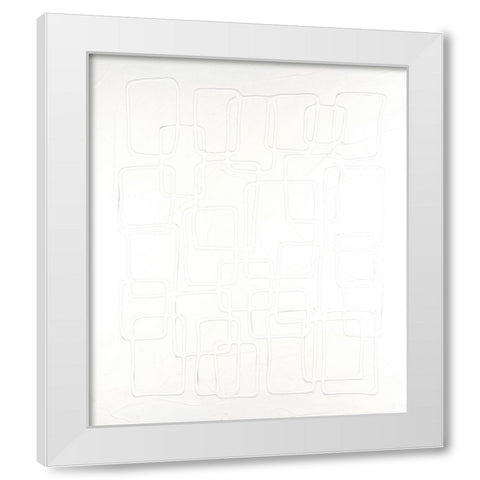 Quadratics II White Modern Wood Framed Art Print by Willett, Michael
