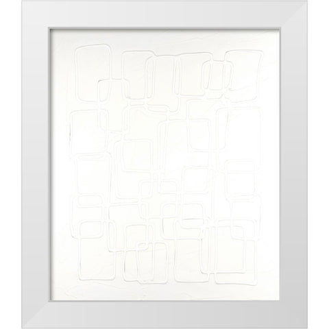 Quadratics II White Modern Wood Framed Art Print by Willett, Michael