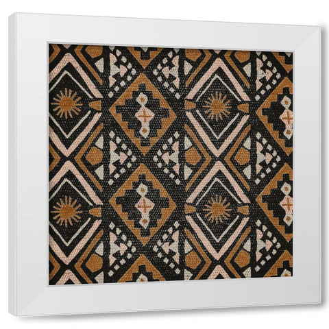 Block Tribal Patterns I White Modern Wood Framed Art Print by Wang, Melissa