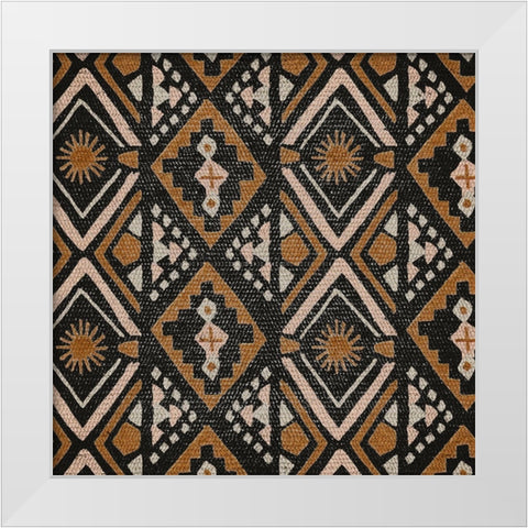 Block Tribal Patterns I White Modern Wood Framed Art Print by Wang, Melissa