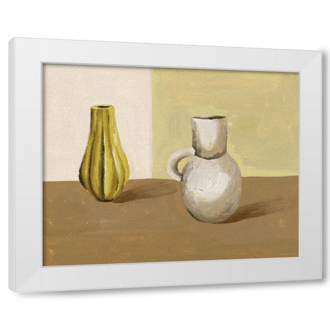 Vases II White Modern Wood Framed Art Print by Wang, Melissa