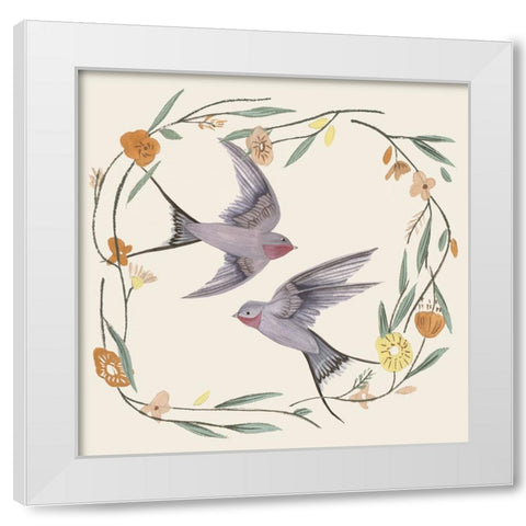 Fly to You I White Modern Wood Framed Art Print by Wang, Melissa