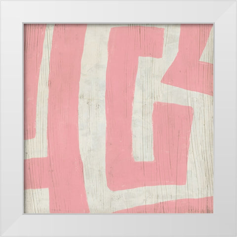 Pink Maze II White Modern Wood Framed Art Print by Vess, June Erica
