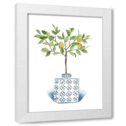 Growing Lemon II White Modern Wood Framed Art Print by Wang, Melissa