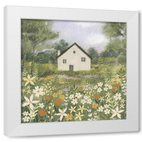 Storybook Cottage I White Modern Wood Framed Art Print by Barnes, Victoria