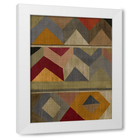 Multicolored Tapestry II White Modern Wood Framed Art Print by Zarris, Chariklia