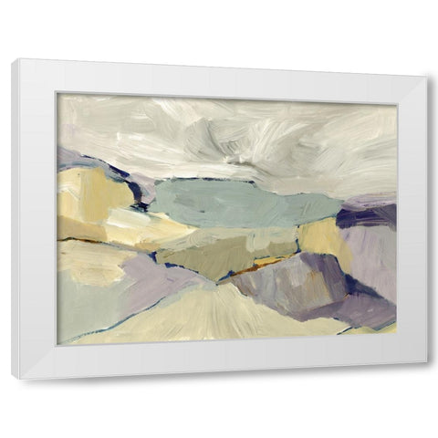 Misty Bluffs I White Modern Wood Framed Art Print by Barnes, Victoria