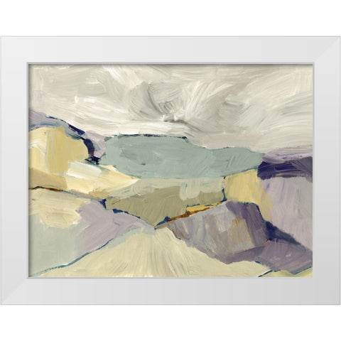 Misty Bluffs I White Modern Wood Framed Art Print by Barnes, Victoria