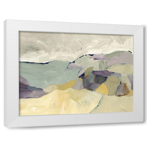 Misty Bluffs II White Modern Wood Framed Art Print by Barnes, Victoria