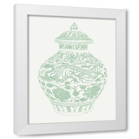 Mint Vases II White Modern Wood Framed Art Print by Wang, Melissa