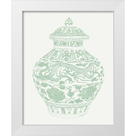 Mint Vases II White Modern Wood Framed Art Print by Wang, Melissa