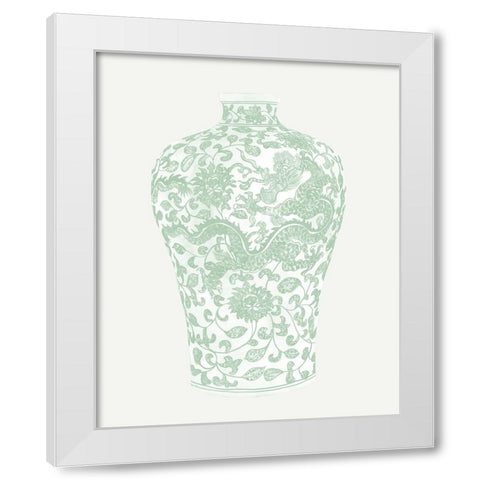 Mint Vases III White Modern Wood Framed Art Print by Wang, Melissa