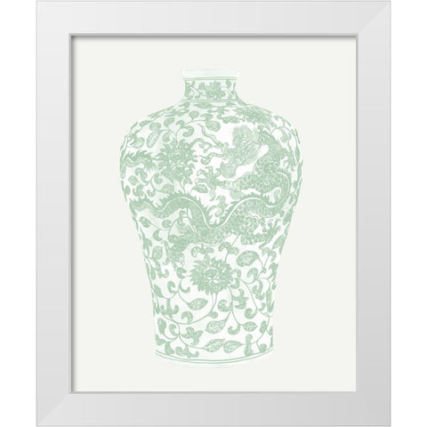 Mint Vases III White Modern Wood Framed Art Print by Wang, Melissa