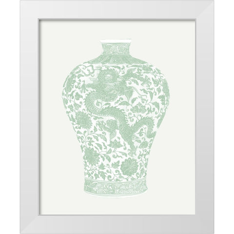 Mint Vases IV White Modern Wood Framed Art Print by Wang, Melissa