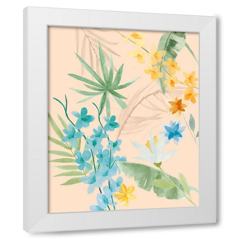 Breezy Tropical I White Modern Wood Framed Art Print by Warren, Annie