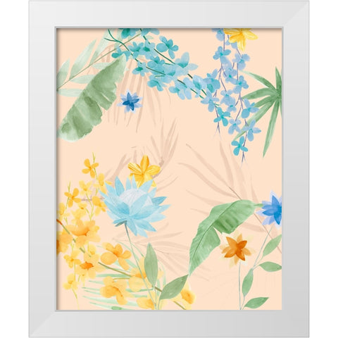 Breezy Tropical II White Modern Wood Framed Art Print by Warren, Annie