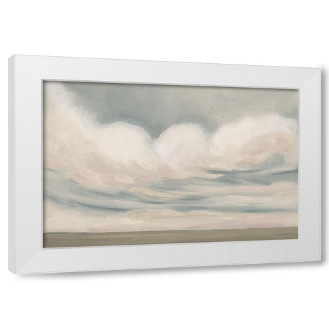 Rose Tinted Fields II White Modern Wood Framed Art Print by Vess, June Erica