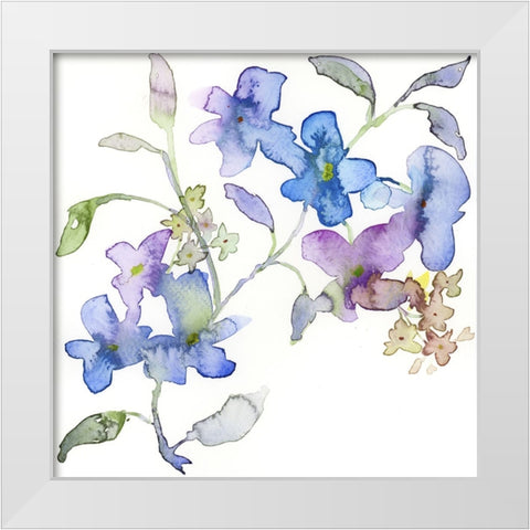 Blossoms and Roots II White Modern Wood Framed Art Print by Quin, Marabeth