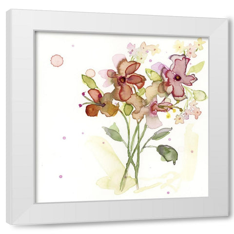Blossoms and Roots IV White Modern Wood Framed Art Print by Quin, Marabeth