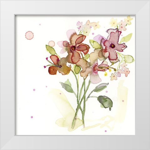 Blossoms and Roots IV White Modern Wood Framed Art Print by Quin, Marabeth
