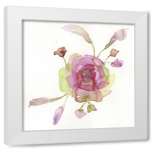 Blossoms and Roots V White Modern Wood Framed Art Print by Quin, Marabeth