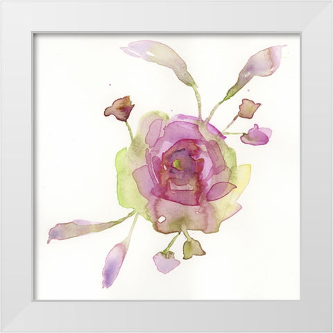 Blossoms and Roots V White Modern Wood Framed Art Print by Quin, Marabeth