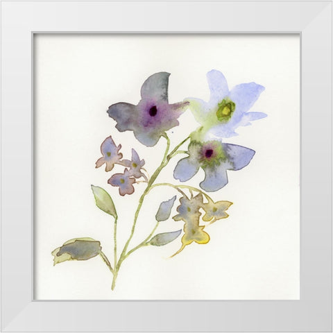 Blossoms and Roots VII White Modern Wood Framed Art Print by Quin, Marabeth