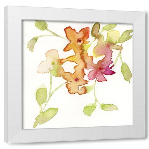 Blossoms and Roots IX White Modern Wood Framed Art Print by Quin, Marabeth