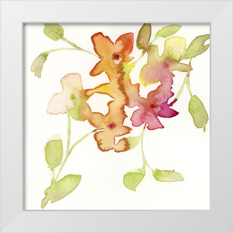 Blossoms and Roots IX White Modern Wood Framed Art Print by Quin, Marabeth