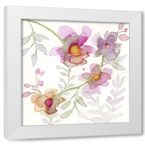 Blossoms and Roots X White Modern Wood Framed Art Print by Quin, Marabeth