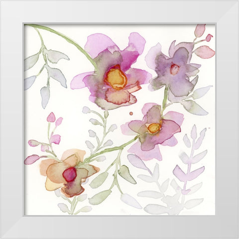 Blossoms and Roots X White Modern Wood Framed Art Print by Quin, Marabeth