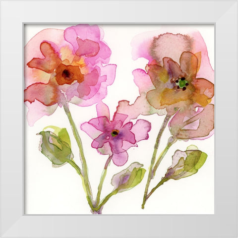 Queen Rosa II White Modern Wood Framed Art Print by Quin, Marabeth