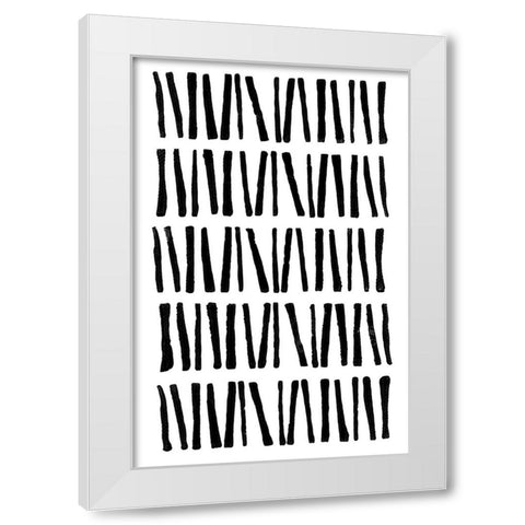 Inky Trace White Modern Wood Framed Art Print by Haase, Andrea