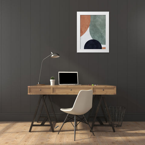 Abstract of Shapes I White Modern Wood Framed Art Print by Aldridge, Ashley