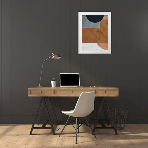 Abstract of Shapes III White Modern Wood Framed Art Print by Aldridge, Ashley