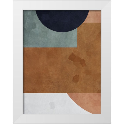 Abstract of Shapes III White Modern Wood Framed Art Print by Aldridge, Ashley