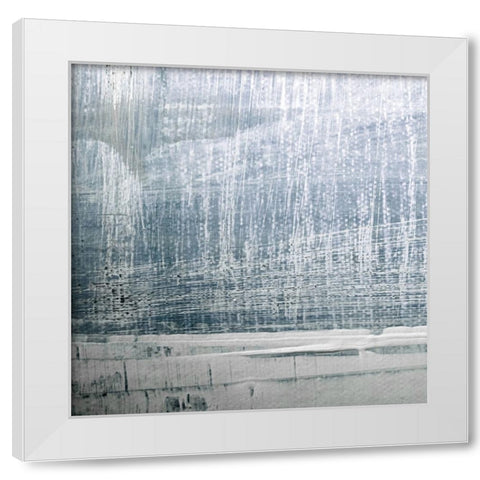 Blue Aria II White Modern Wood Framed Art Print by Aryai, Sia