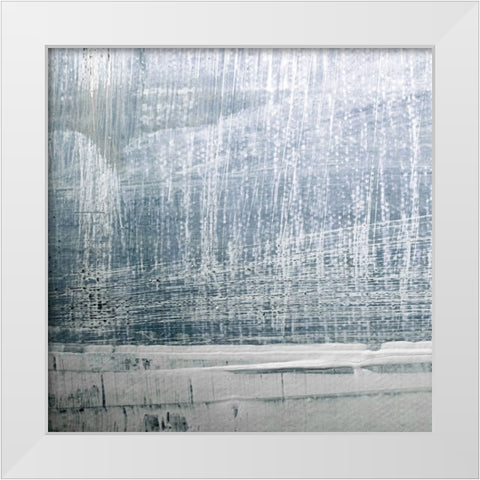 Blue Aria II White Modern Wood Framed Art Print by Aryai, Sia