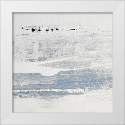 Blue Aria III White Modern Wood Framed Art Print by Aryai, Sia