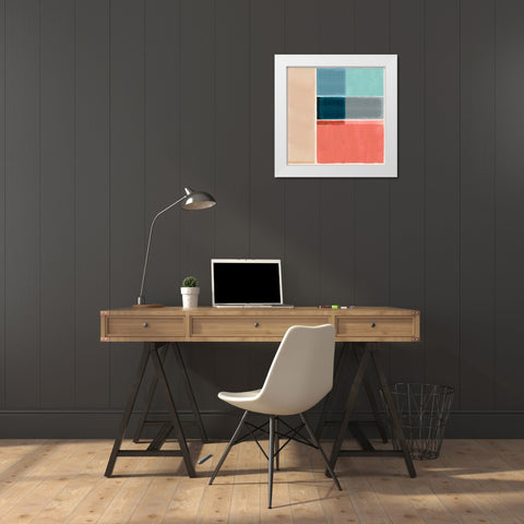 First Sight III White Modern Wood Framed Art Print by Kouta, Flora