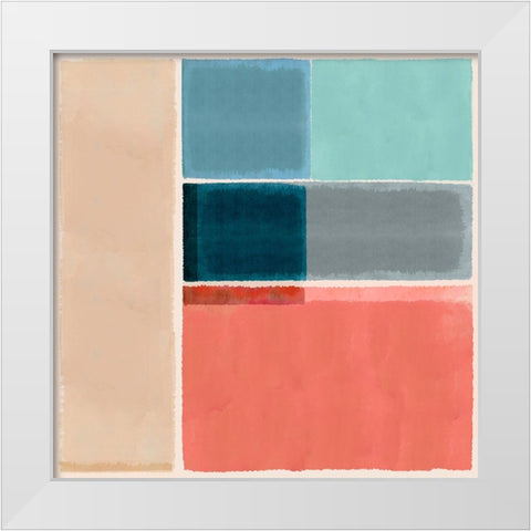 First Sight III White Modern Wood Framed Art Print by Kouta, Flora