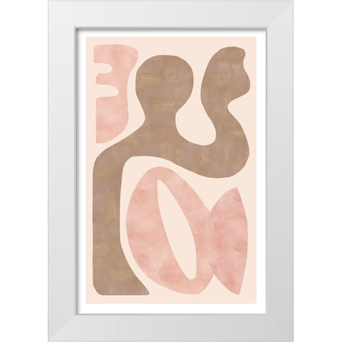Equanimity I White Modern Wood Framed Art Print by Kouta, Flora