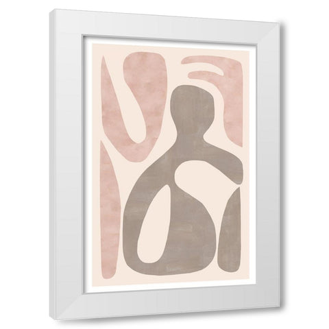 Equanimity II White Modern Wood Framed Art Print by Kouta, Flora