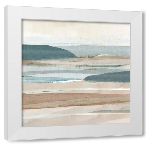 Brough Sands I White Modern Wood Framed Art Print by Kouta, Flora