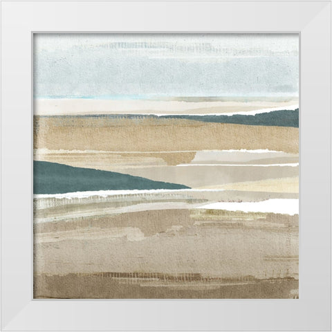 Brough Sands II White Modern Wood Framed Art Print by Kouta, Flora